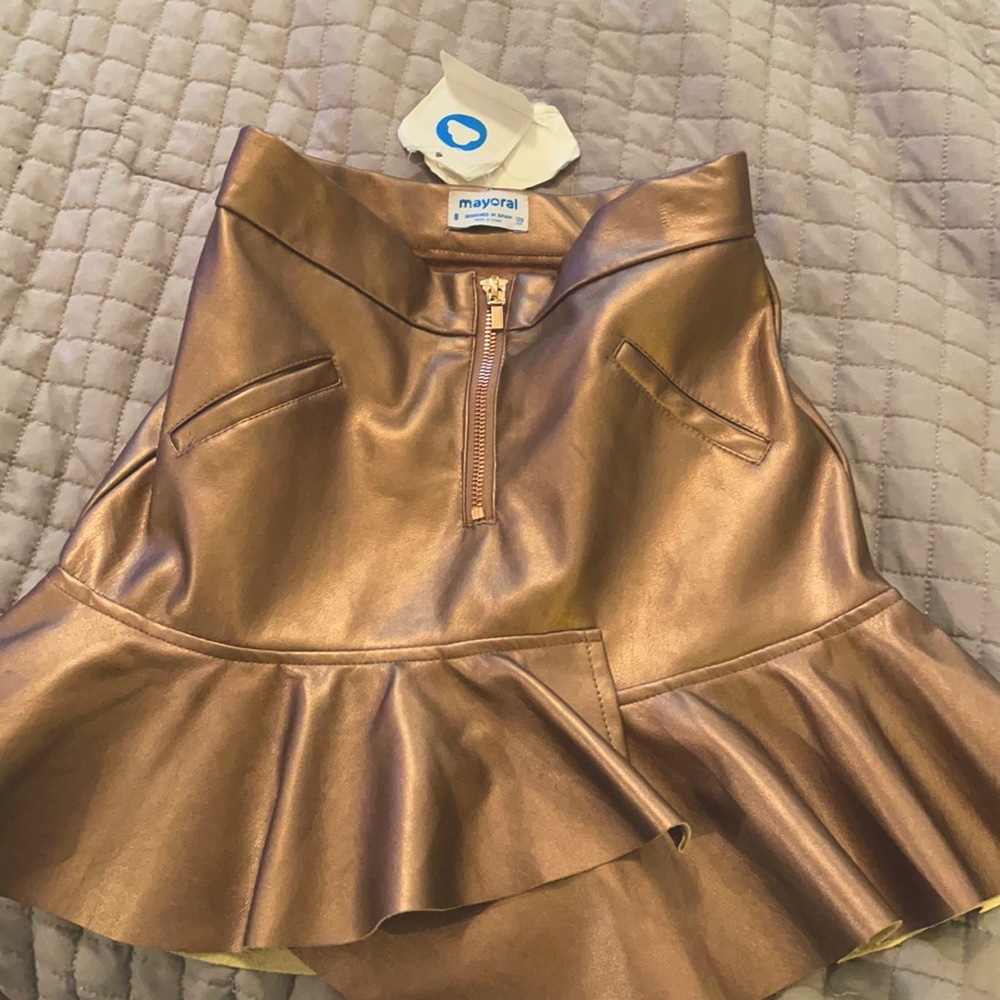 Mayoral Moda girl’s bronze ruffle skirt